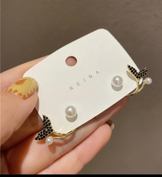 Korean Fish Tail Earrings