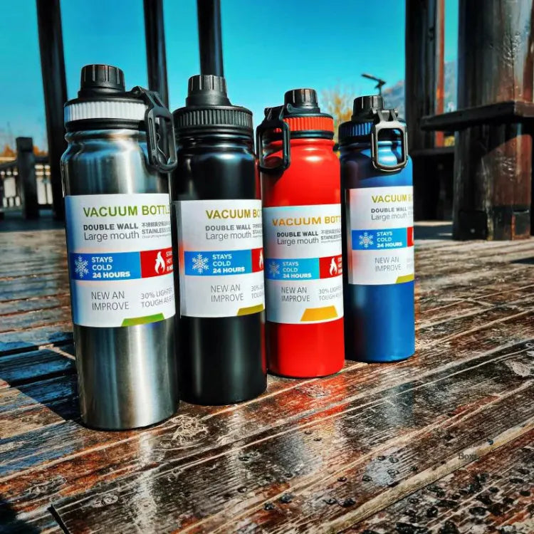 Double-Wall Insulated Stainless Steel Water Bottle 800mL – Hot & Cold, Leak-Proof, Portable Design